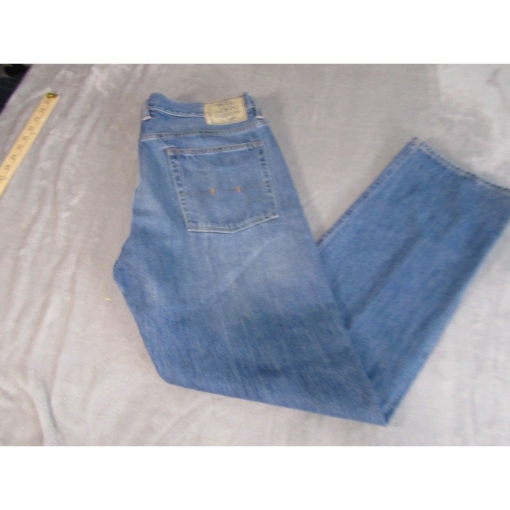 Polo Ralph Lauren Vintage 67 Mens Straight Leg Jeans Blue Medium Wash 36x34